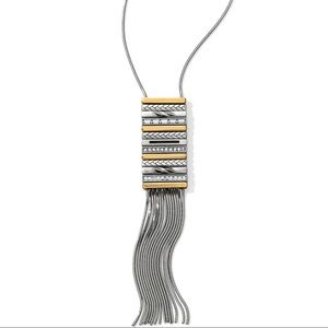 NWT Brighton tapestry fringe long necklace